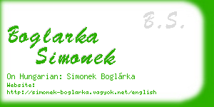 boglarka simonek business card